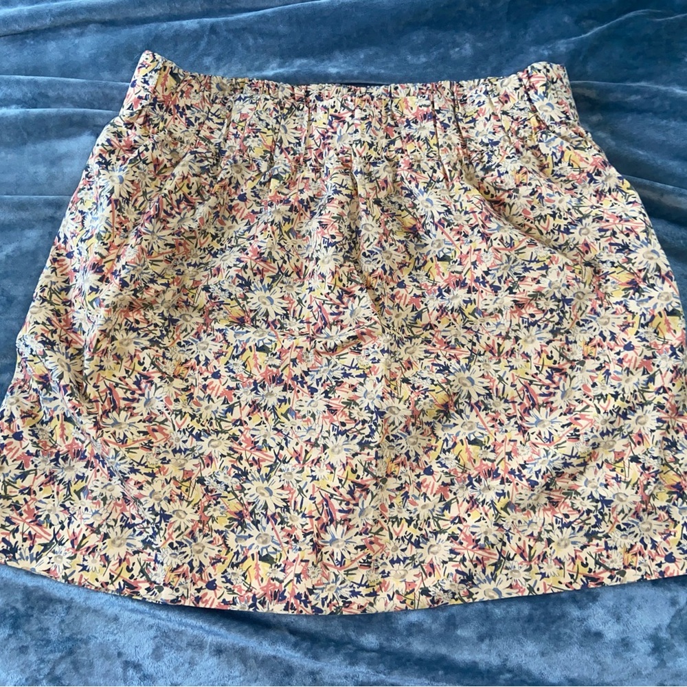 J. Crew Multicolor Floral Mini Skirt